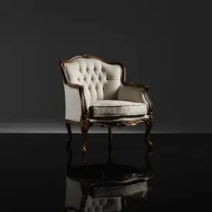 Kursi Single Klasik Tufted Ukir Premium
