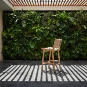 Kursi Bar Rotan Kayu Minimalis