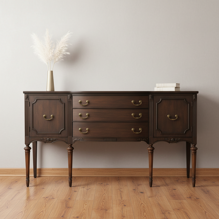Bufet Kayu Klasik 3 Laci & 2 Kabinet