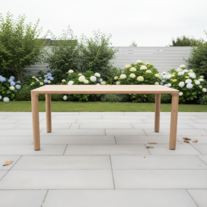Meja Outdoor Kayu Minimalis Natural